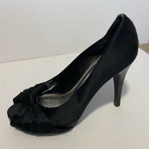 Black peep toe stiletto